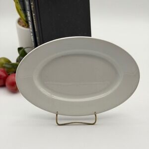 Vintage T&R Boote White Ironstone Oval Platter England 10.75"
